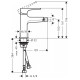 Hansgrohe Metropol Змішувач для біде одноважiльний зі зливним гарнітуром, хром, (32520000)