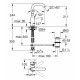 Grohe Змішувач для умивальника Essence New L-Size, хром (32628001)