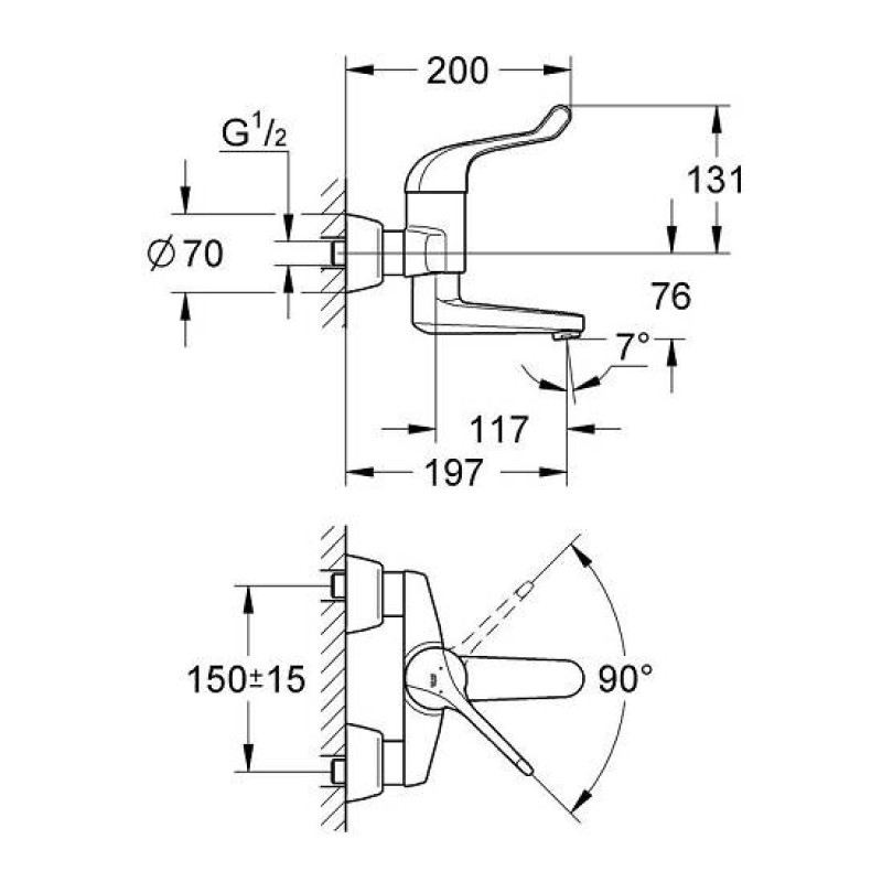Grohe Euroeco Special Змішувач для умивальника, (32792000)