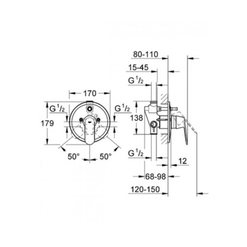 Grohe 32879000 Eurosmart Cosmopolitan Змішувач ВМ д/ванни (32879000)