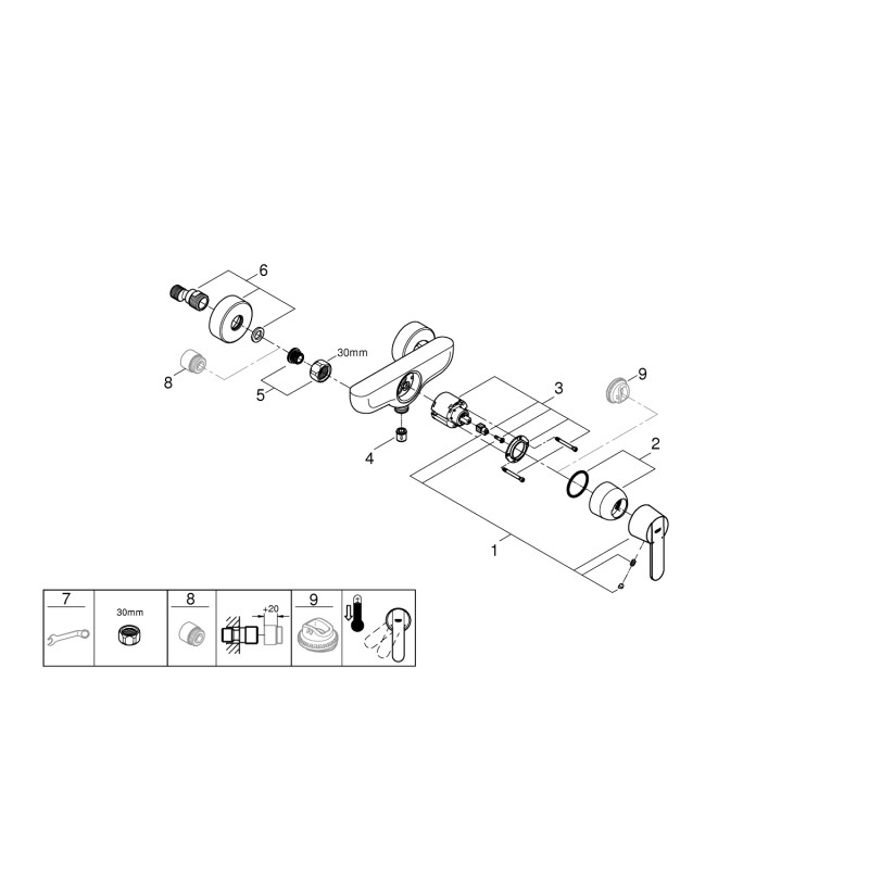 Grohe QuickFix Get Одноважільний змішувач для душу (32888000)