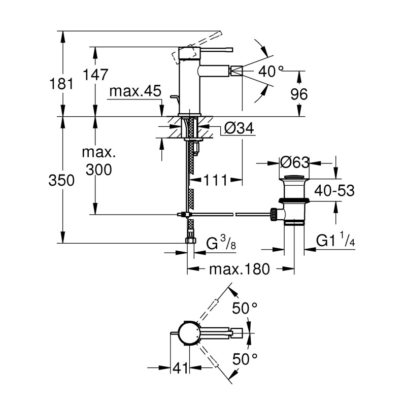 Змішувач для біде Grohe Essence New (32935001)