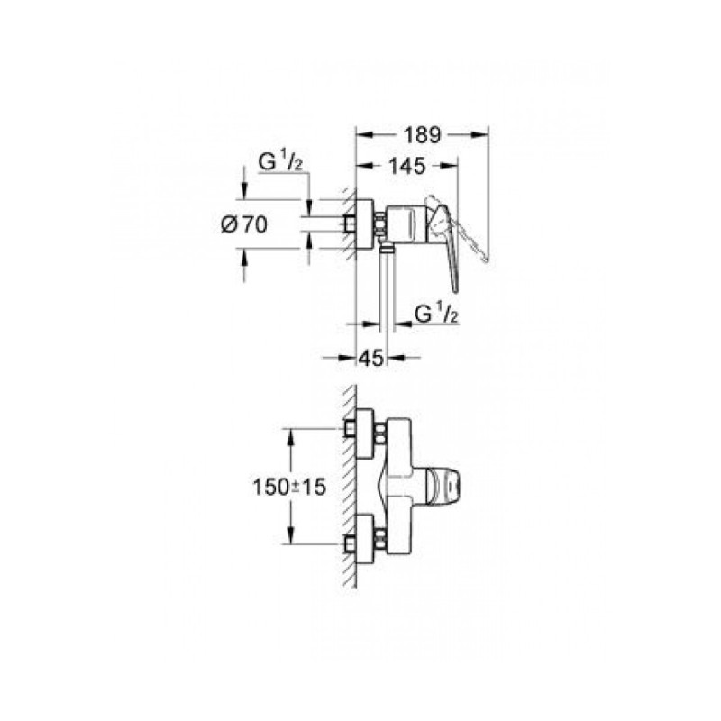 Grohe Змішувач для душу Europlus (33577002)