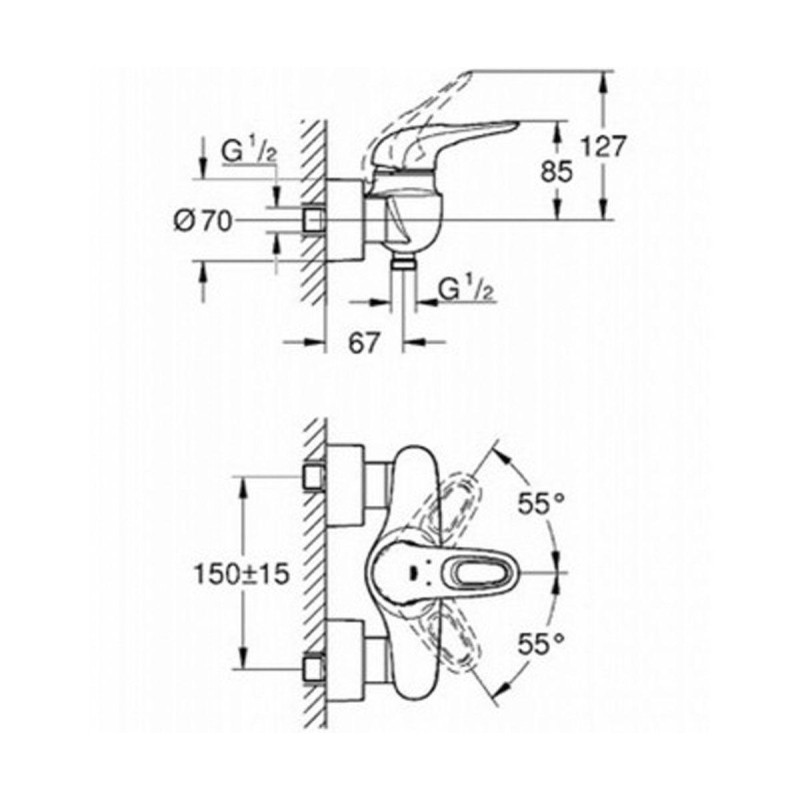 Grohe Змішувач для душу Eurostyle (33590003)