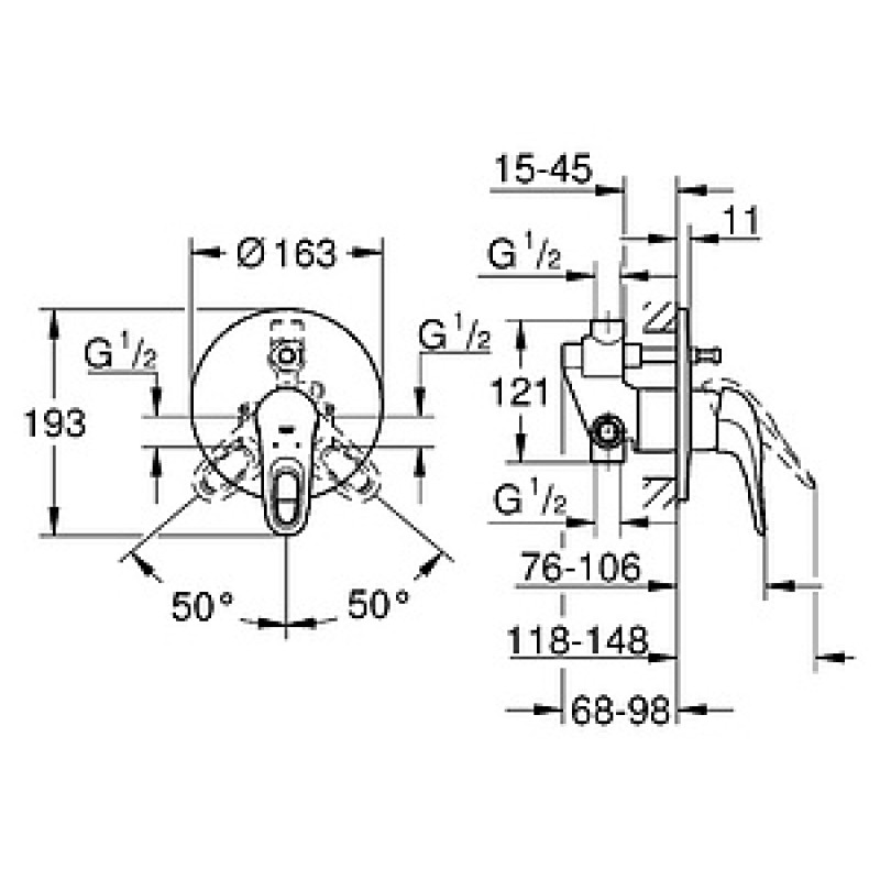 Grohe Змішувач для ванни Eurostyle (33637003)