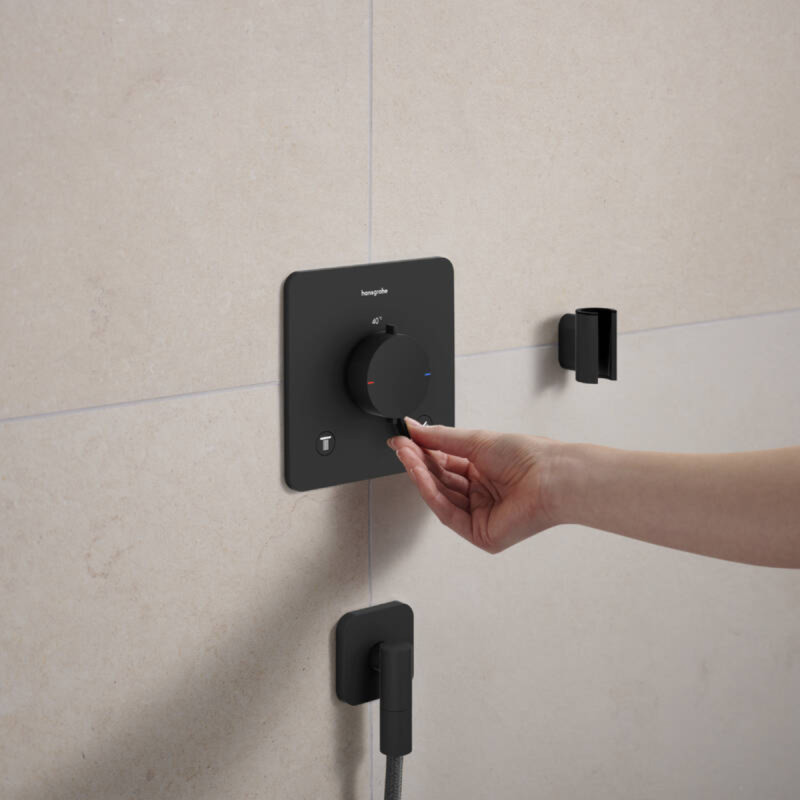 Hansgrohe ECOSTAT COMFORT Q термостат для 2х споживачів, ПМ, чорний матовий, (33713670)