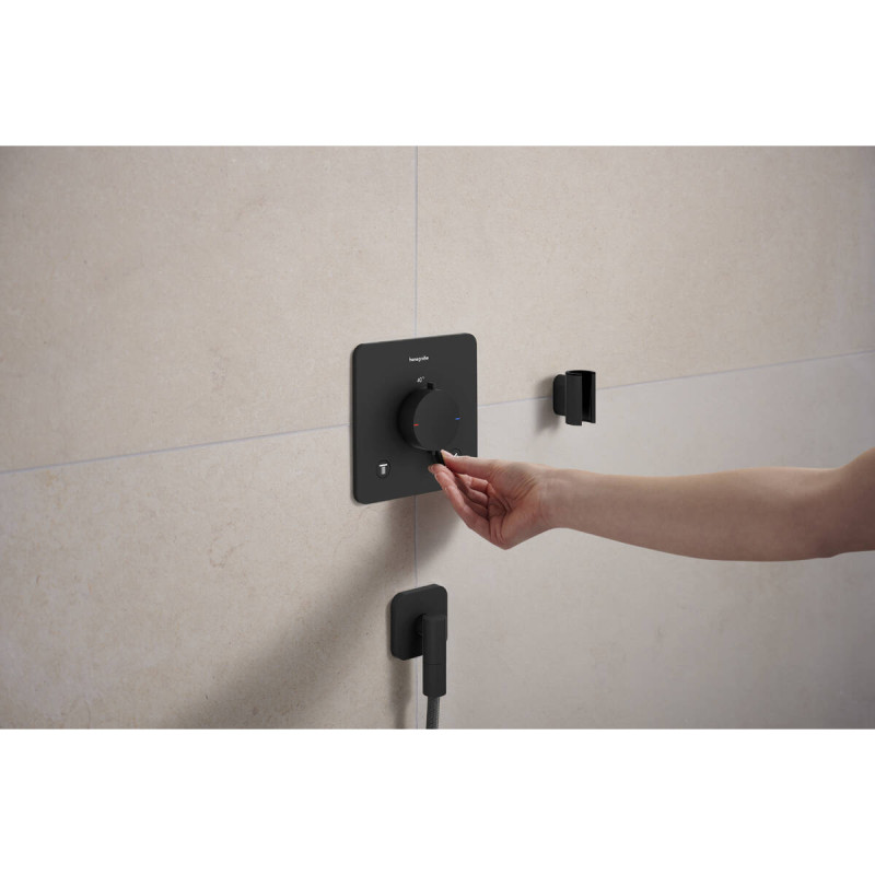 Hansgrohe ECOSTAT COMFORT Q термостат для 2х споживачів, ПМ, чорний матовий, (33713670)