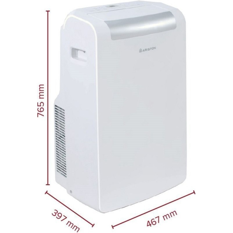 Кондиціонер мобільний Ariston Mobis Plus 10 20м2 on/off 10000BTU 3.1кВт A/- R290 білий (3381428)