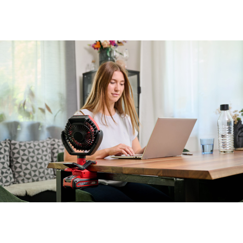 Вентилятор акумуляторний Einhell GC-CF 18/110 Li - Solo, PXC, 18В D110мм 1500м3/год 3 режими, 0.48кг без АКБ і ЗП (3408061)