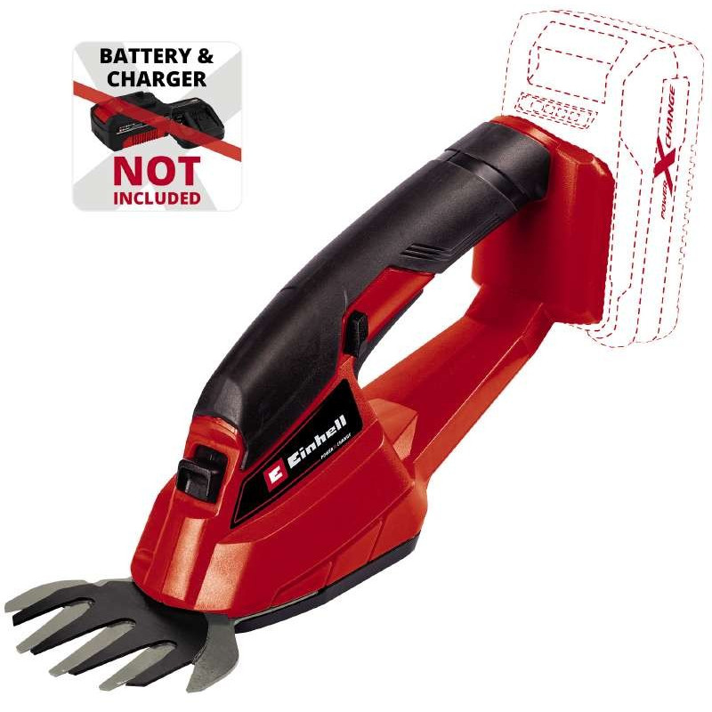 Einhell Ножиці для трави акум GE-CG 18/1 Li-Solo, PXC, леза 100 мм, 0.65 кг (без АКБ і ЗП) (3410382)