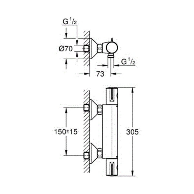 Grohe Термостат для душу Grohtherm 800 (34558000)