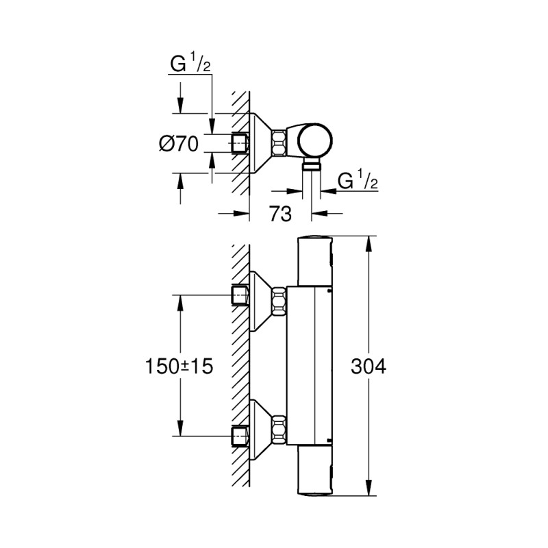 Grohe QuickFix Precision Start Термостат для душу (345942430)