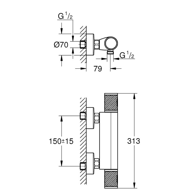Grohe QuickFix Precision Feel Термостат для душу (34790000)