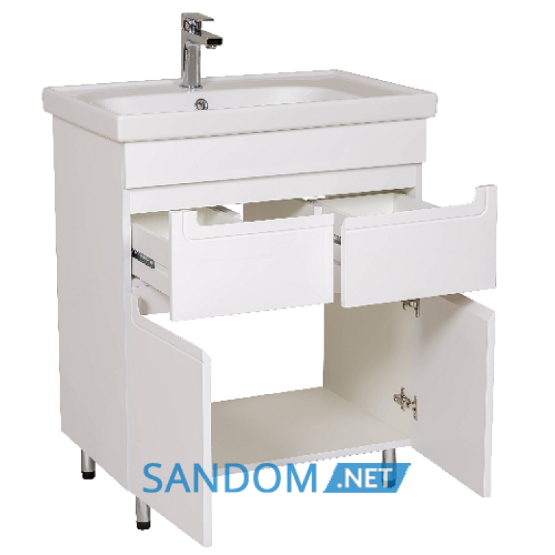 Аквародос Тумба AQUARODOS Омега 70 см з умивальником Frame підлогова (3484)