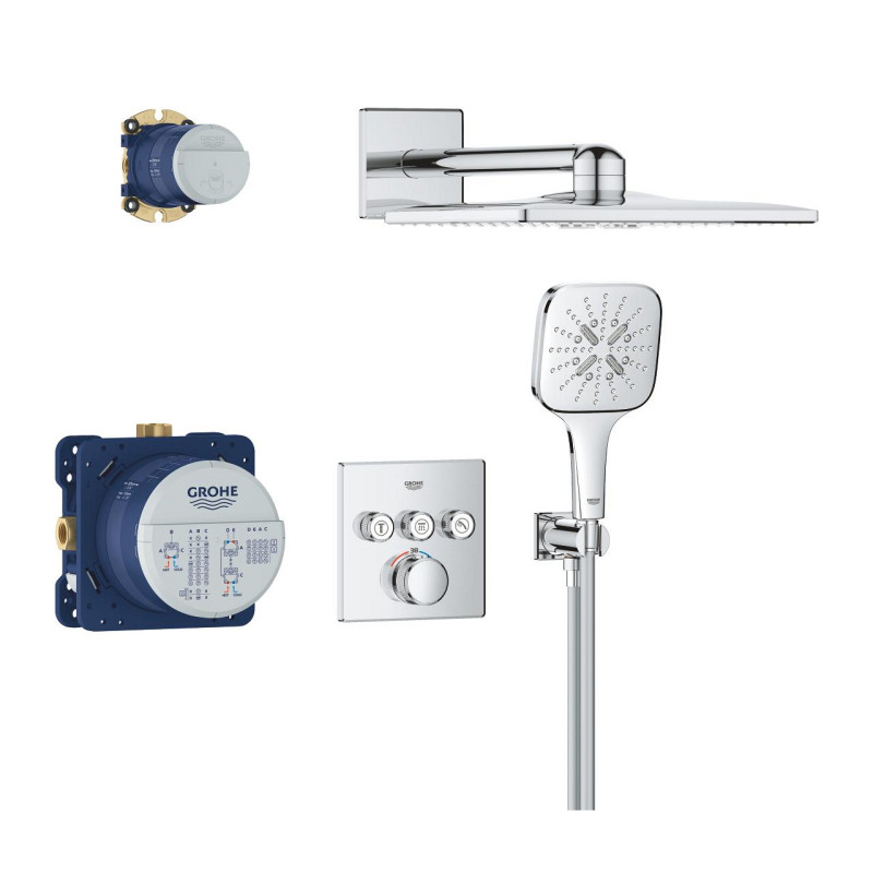 Grohe 34864000 GRT SmartControl Душова система на 3 виходи, квадратна, 310 T SmartControl Душова система на 3 виходи, квадратна, 310 (34864000)