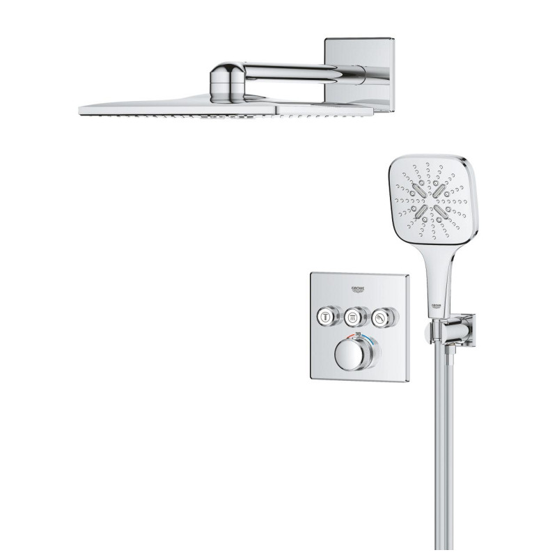 Grohe 34864000 GRT SmartControl Душова система на 3 виходи, квадратна, 310 T SmartControl Душова система на 3 виходи, квадратна, 310 (34864000)