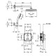 Grohe 34871000 GRT THM Душова система на 2 виходи,квадратна, 250 T THM Душова система на 2 виходи,квадратна, 250 (34871000)