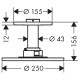 Axor SHOWER SOLUTIONS верхній душ 250 1jet, зі стельовим з'єднанням, хром, (35286000)