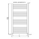 CORDIVARI Рушникосушка RDT Lisa 22 450/1800 білий (3551646101013)