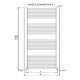 CORDIVARI Рушникосушка RDT Lisa 22 500/1800 білий (3551646101014)