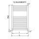 CORDIVARI Рушникосушка RDT Lisa 22 Curvo 500/700 білий (3551646101042)