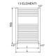 CORDIVARI Рушникосушка RDT Lisa 22 Curvo 550/700 білий (3551646101043)