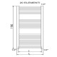 CORDIVARI Рушникосушка RDT Lisa 22 Curvo 500/1200 білий (3551646101046)