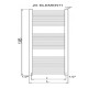 CORDIVARI Рушникосушка RDT Lisa 22 Curvo 600/1400 білий (3551646101052)