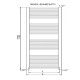 CORDIVARI Рушникосушка RDT Lisa 22 Curvo 550/1800 білий (3551646101055)