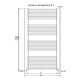 CORDIVARI Рушникосушка RDT Lisa 22 Curvo 600/1800 білий (3551646101056)