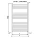 CORDIVARI Рушникосушка RDT Lisa 22 Curvo 400/1200 білий (3551646101086)