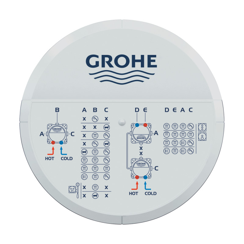 35604000 GROHE Rapido SmartBox універсальна вбудована частина OHE Rapido SmartBox універсальна вбудована частина Grohe (35604000)