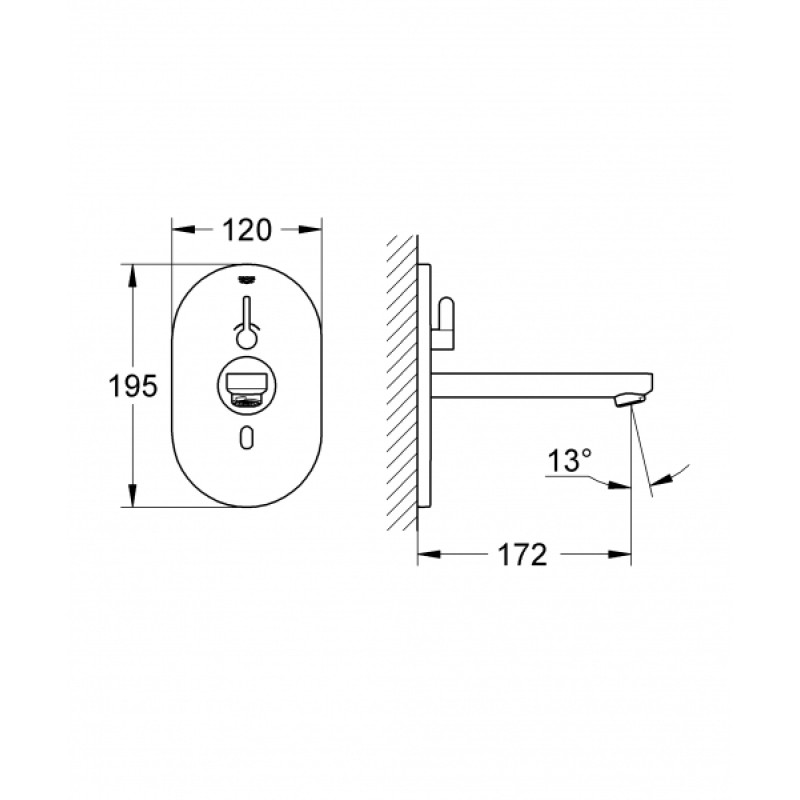 Grohe Eurosmart Cosmopolitan E Змішувач для раковини, електронний, (36315000)