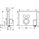 Axor Shower Select Термостат для душу, на 2 споживача, з власником FixFit, (36712000)