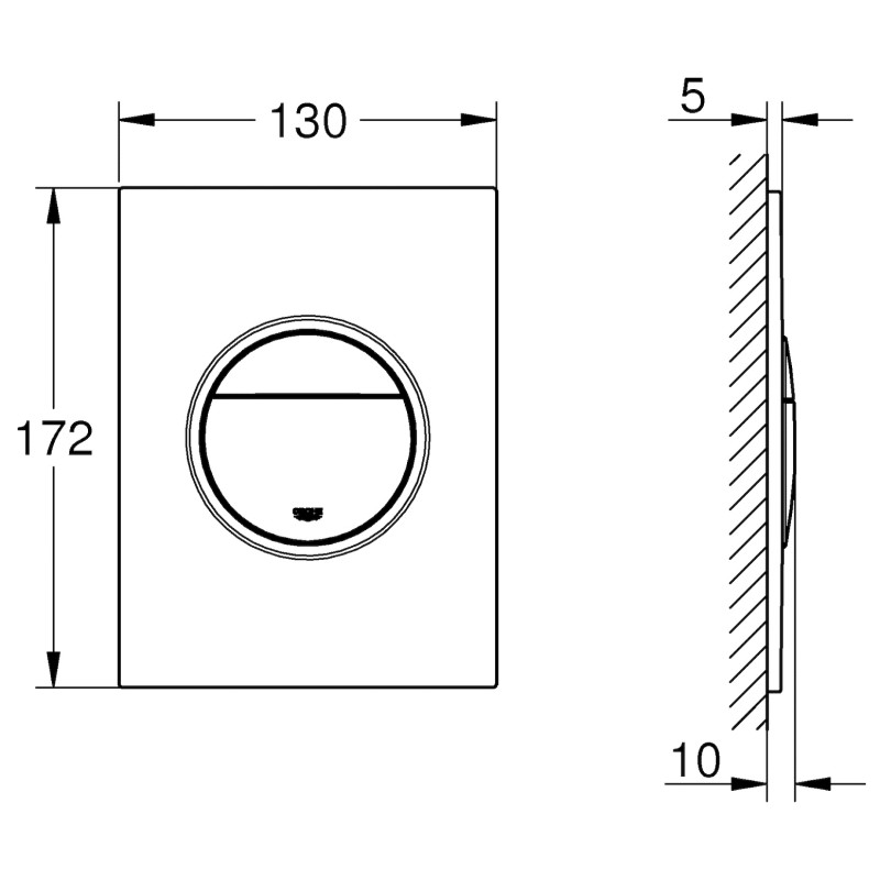 Grohe Nova Cosmopolitan Клавіша змиву (колір-матовий хром), (37601P00)