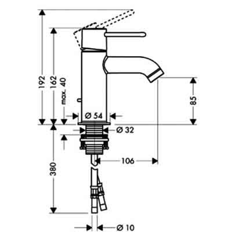 Axor Змішувач для раковини Hansgrohe Uno2 (38020000)