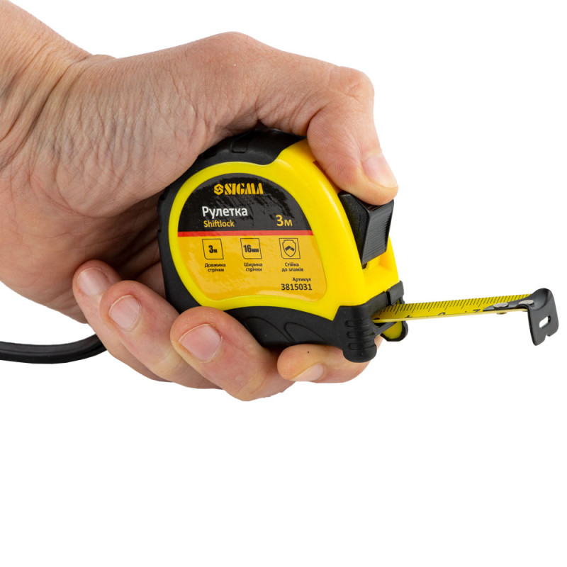 SIGMA Рулетка shiftlock 3м×16мм (3815031)