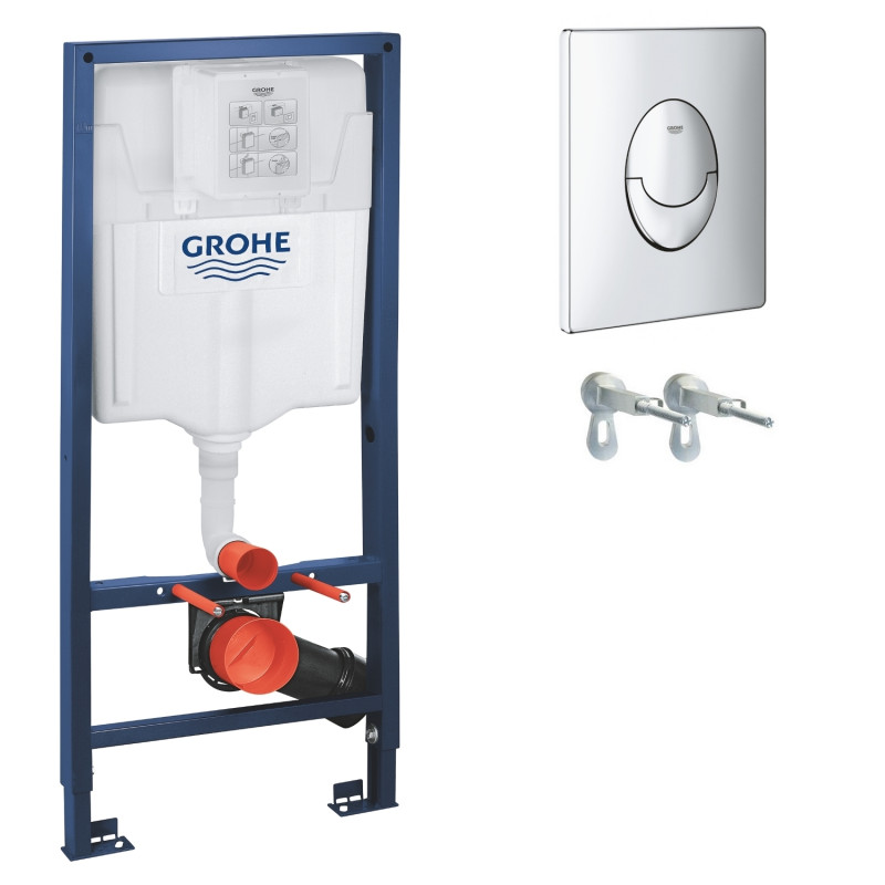 Grohe Інсталяція для підвісного унітазу 3 в 1 Rapid SL + кнопка Skate Air (38721001)