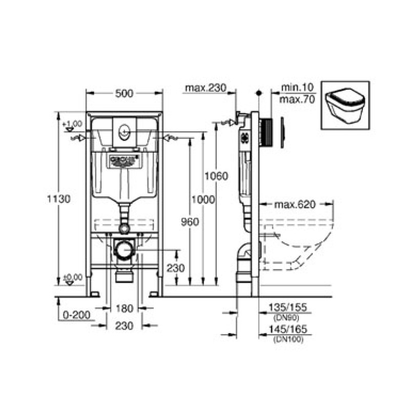RAPID SL інсталяційний комплект 4в1, 38750001, GROHE