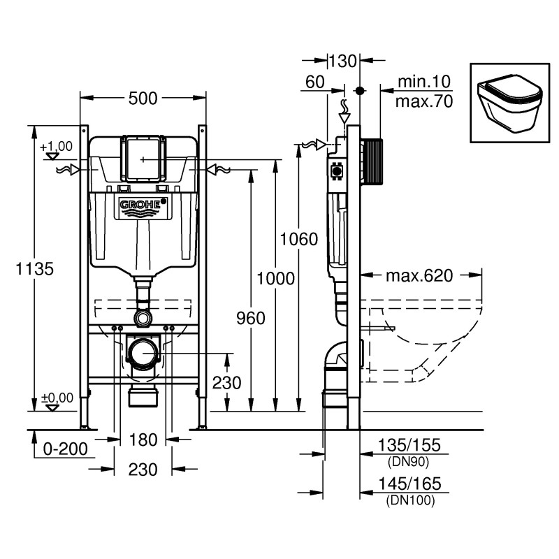 Grohe 388400WG Rapid SL інсталяція комплект 2в1 pid SL інсталяція комплект 2в1 (388400WG)