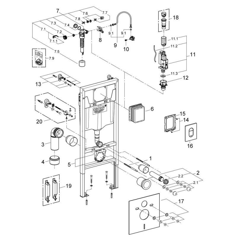 Grohe Rapid SL комплект 4-в-1 для унітазу (38929000)