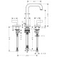 Axor Citerio - змішувач на умивальник на 3 отвори HANSGROHE 39135000, (39135000)