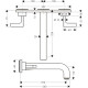 Axor Citterio - змішувач на раковину зі стіни HANSGROHE 39148000, (39148000)