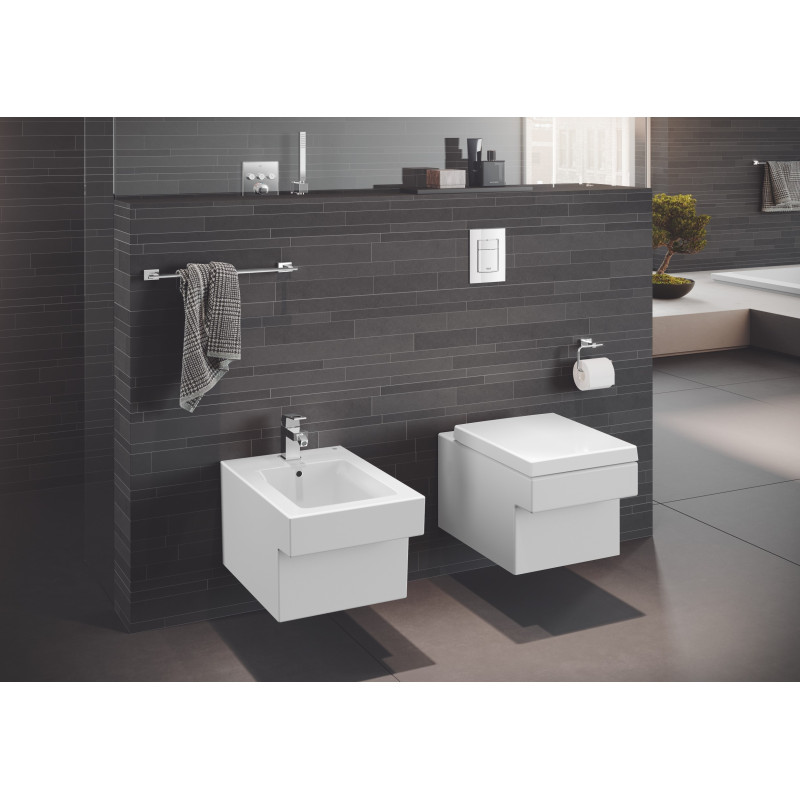 Сидіння для унітазу Cube Ceramic, швидкозйомне з мікроліфтом, альпін-білий (39488000)