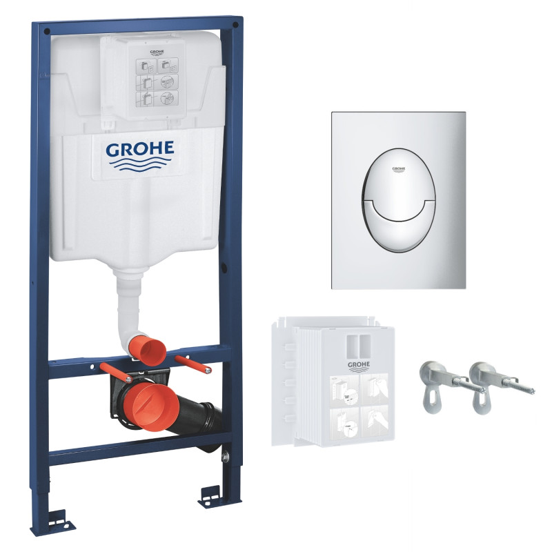 Grohe Інсталяція для підвісного унітазу 3 в 1 Rapid SL + кнопка Skate Air S (39503000)