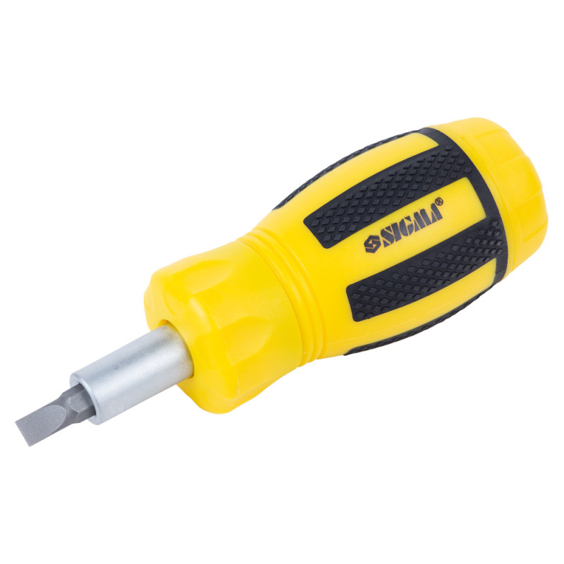 SIGMA Викрутка з реверсом MINI + біти 6шт CrV (4001811)