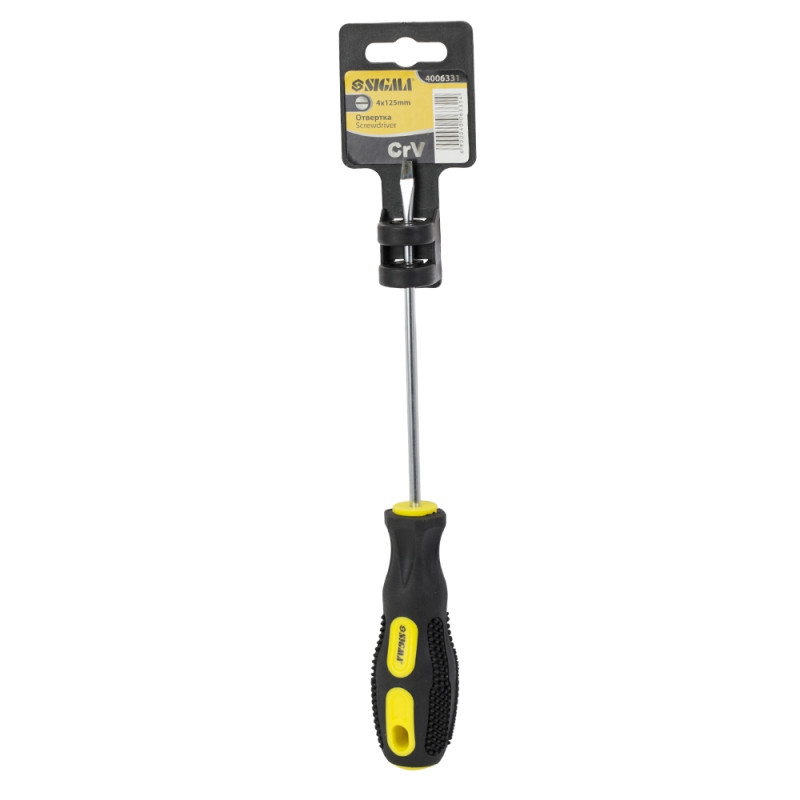 SIGMA Викрутка SL4.0х125мм CrV (4006331)