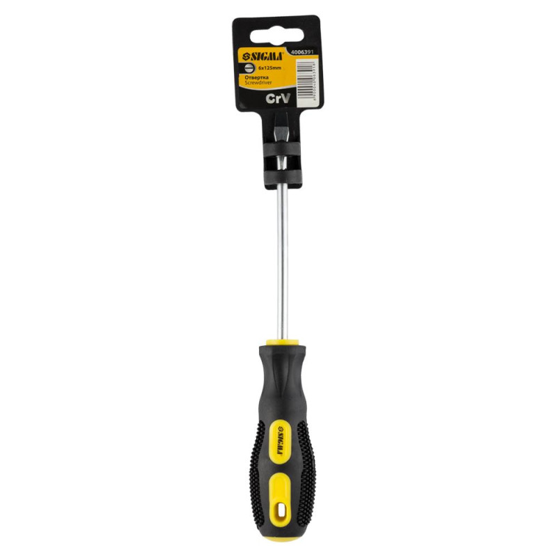 SIGMA Викрутка SL6.0х125мм CrV (4006391)