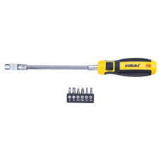 SIGMA Викрутка з гнучким валом + біти 6шт CrV Mega (4009721)