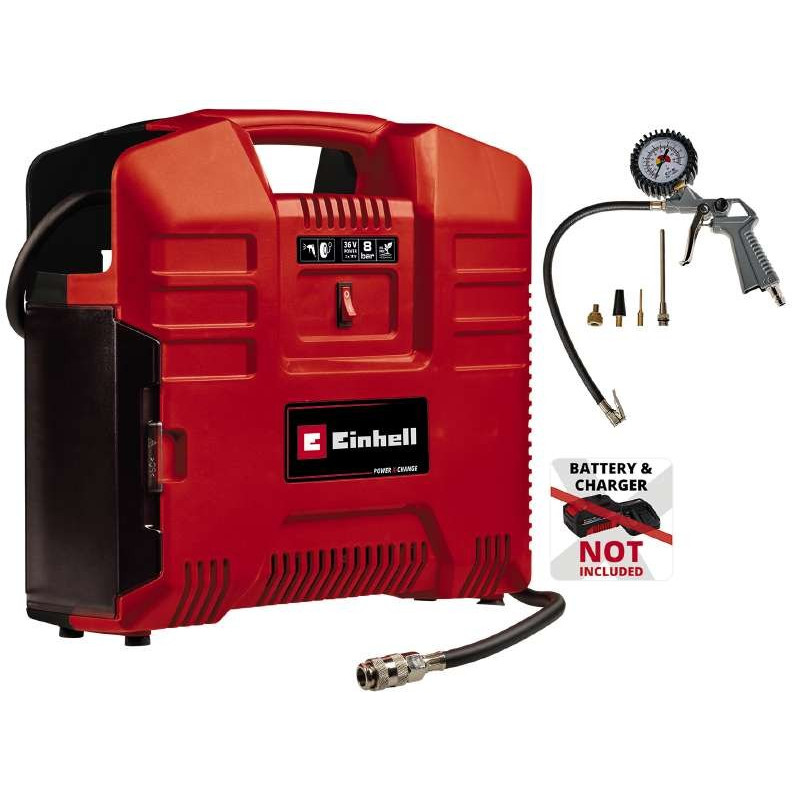 Einhell Акумуляторний компресор TE-AC 36/8 Li OF Set-Solo, без акб (4020440)
